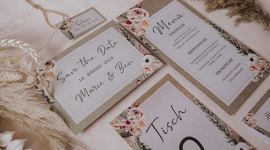 Melara Weddings Blog Einblick in die Papeterie Beitragsbild